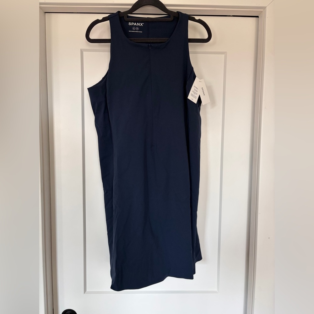 SPANX Classic Navy Get Moving Zip Front Dress Timeless Navy - XL